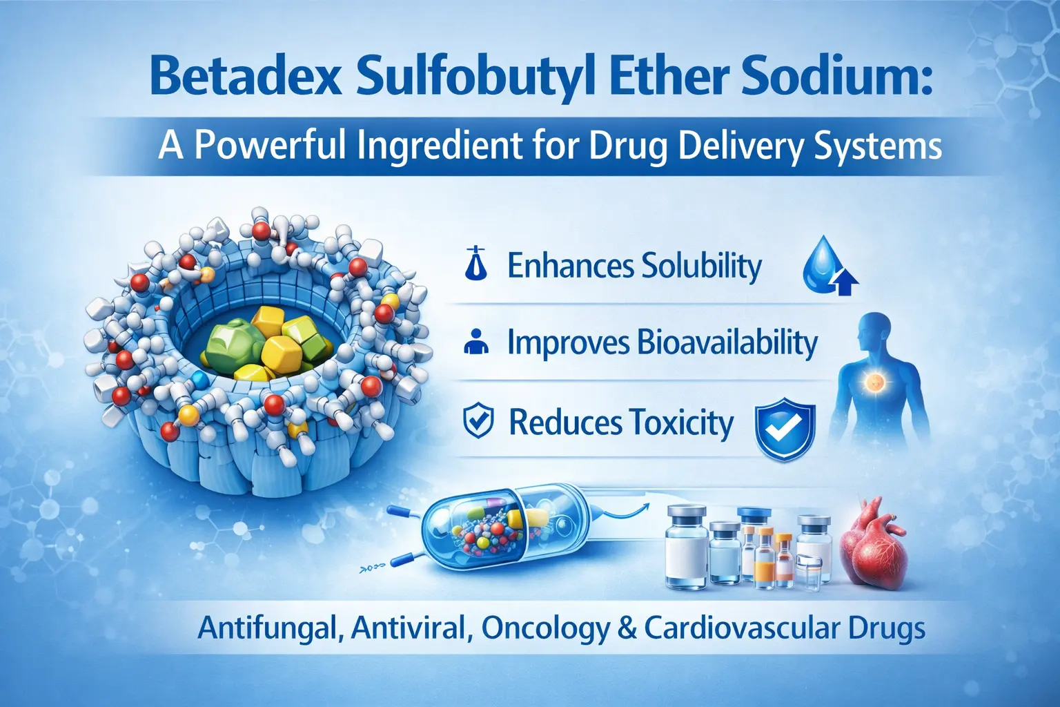 Betadex Sulfobutyl Ether Sodium: ส่วนผสมอันทรงพลังสำหรับระบบนำส่งยา