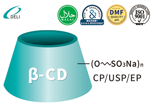 Betadex Sulfobutyl อีเธอร์โซเดียม CAS 182410-00-0 SBECD